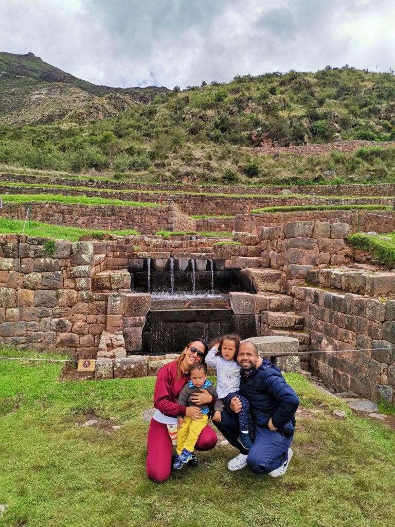 Family in Archaeological Park of Tipón